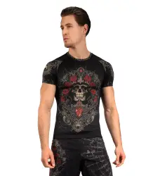 Venum Rashguard Krótki Rękaw Santa Muerte 5.0 Black/Silver