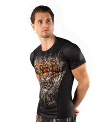 Venum Rashguard Krótki Rękaw Tiger Short Sleeve Black