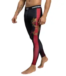 Venum x Tekken Legginsy Kompresyjne Spats Marshall Law Black/Red/Gold