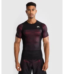 Venum Rashguard Krótki Rękaw G-Fit Air Deep Black/Fire Red