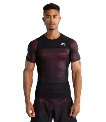 Venum Rashguard Krótki Rękaw G-Fit Air Deep Black/Fire Red
