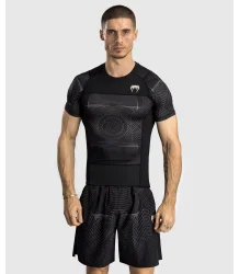 Venum Rashguard Krótki Rękaw G-Fit Air Deep Black/Desert Sand