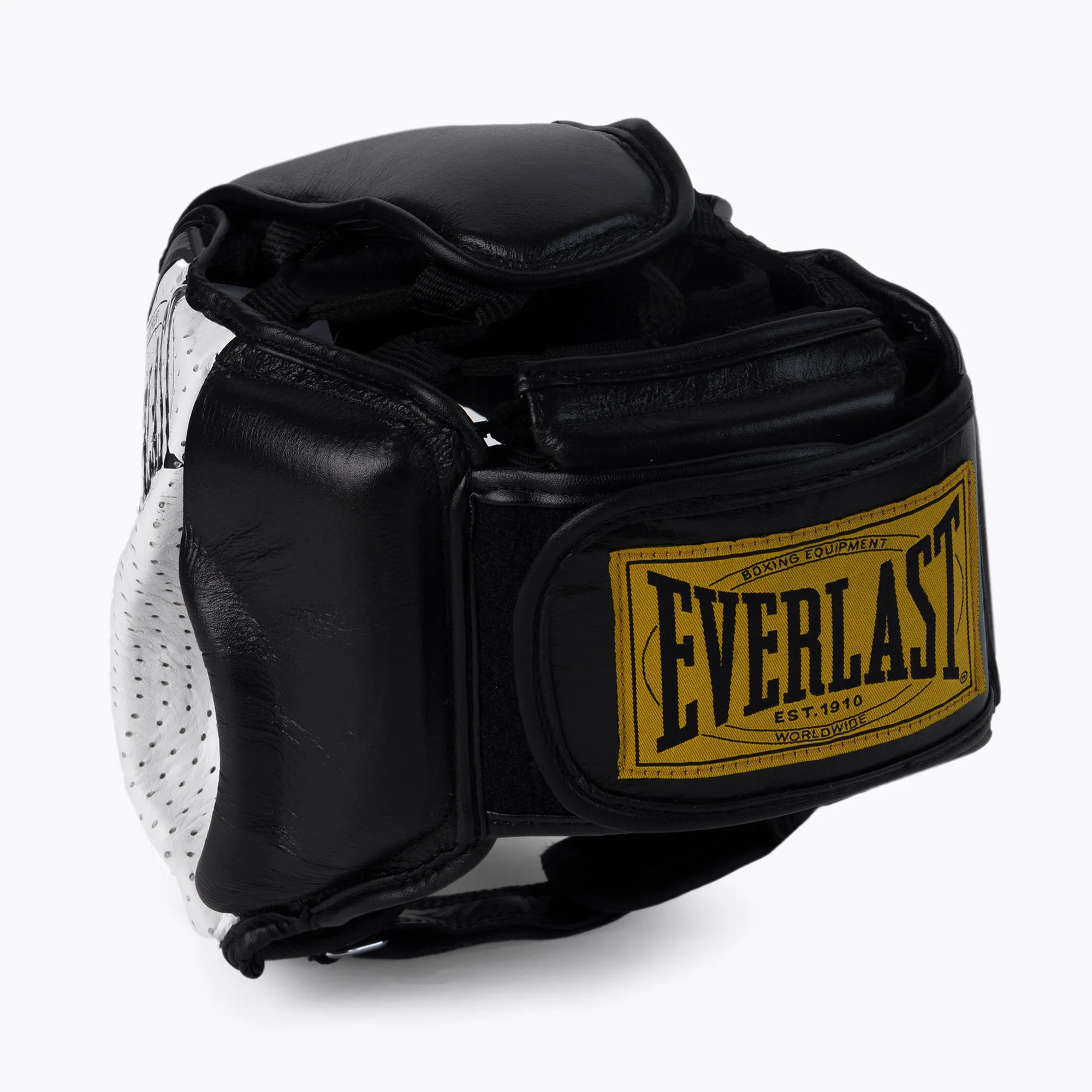 Everlast Boxing Helmet Leather 1910 Black/White | eBay