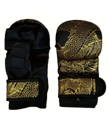 WarHouse Rękawice MMA Sparingowe Dragon Black/Gold