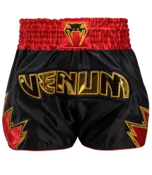 Venum Spodenki Muay Thai Inferno Black/Gold/Red