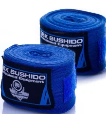 DBX Bushido Bandaże Bokserskie Owijki 4 Metry Niebieskie