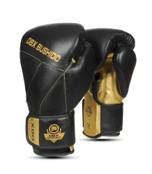 DBX Bushido Rękawice Bokserskie Premium Skóra Naturalna Hammer Black