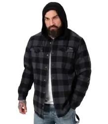 Pit Bull Kurtka Flanelowa Z Kapturem Pioneer Black/Grey