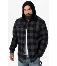 Pit Bull Kurtka Flanelowa Z Kapturem Pioneer Black/Grey