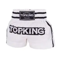Top King Spodenki Tajskie Muay Thai TKTBS-216 White/Black