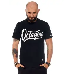 Octagon T-Shirt Koszulka Retro Black/White