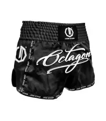 Octagon Spodenki Kickboxing/Muay Thai Legion Script PREMIUM Black