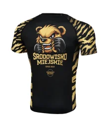 Środowisko Miejskie Rashguard Krótki Rękaw Wild Bear Black