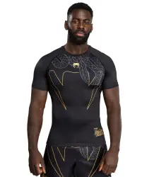 Venum Serpenti Rashguard Short Sleeve Krótki Rękaw Black/Silver/Gold