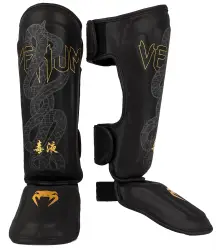 Venum Serpenti Shin Guards Ochraniacze Piszczeli Black/Silver/Gold