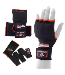 DBX Bushido Rękawice Żelowe Owijki Bokserskie Black/Red