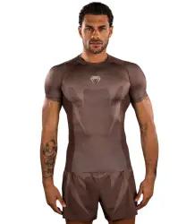 Venum Rashguard Krótki Rękaw Short Sleeve No Gi Chocolate Brown 