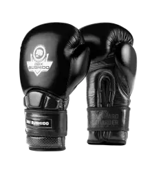 DBX Bushido Rękawice Bokserskie Ze Skóry Naturalnej Warrior Black