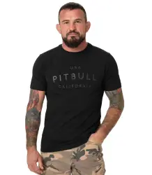 Pit Bull T-Shirt Koszulka Slim Fit USA Cal Black