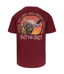 Pit Bull T-Shirt Koszulka Shot For Shot Burgundy
