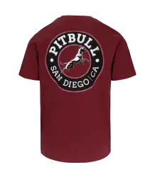 Pit Bull T-Shirt Koszulka San Diego Ca Burgundy 