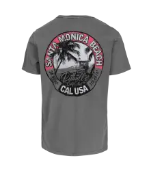 Pit Bull T-Shirt Koszulka Small Logo Oceanside Grey