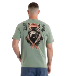 Pit Bull T-Shirt Koszulka Bravery Denim Washed Green