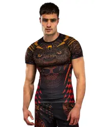 Venum Rashguard Krótki Rękaw Short Sleeve Quetzal Fury Black/Fury Red
