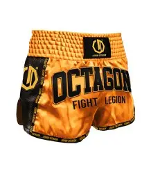 Octagon Spodenki Kickboxing/Muay Thai Fight Legion PREMIUM Gold