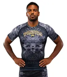 Venum Rashguard Krótki Rękaw Short Sleeve Wolf Atak Black/Grey