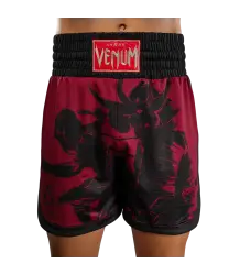 Venum x Assasin's Creed Shadows Spodenki Bokserskie Boxing Shorts Burgundy/Black