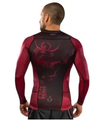Venum x Assasin's Creed Shadows Rashguard Długi Rękaw Long Sleeve Black/Burgundy