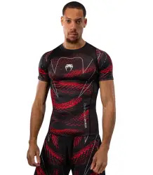 Venum Rashguard Krótki Rękaw Short Sleeve Matupa Black/Red/Silver