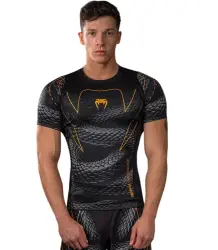 Venum Rashguard Krótki Rękaw Short Sleeve Matupa Black/Grey/Gold