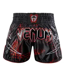 Venum Muay Thai Shorts Spodenki Matupa Black/Red/Silver