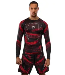 Venum Rashguard Long Sleeve Długi Rękaw Matupa Black/Red/Silver