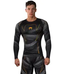 Venum Rashguard Long Sleeve Długi Rękaw Matupa Black/Grey/Gold