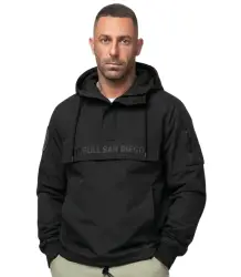 Pit Bull Kurtka Kangurka Z Kapturem Przejściowa MEANDRO Black