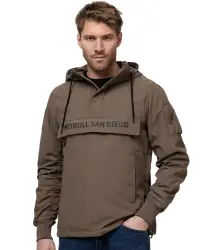 Pit Bull Kurtka Kangurka Z Kapturem Przejściowa MEANDRO Brown