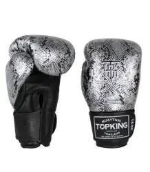 Top King Rękawice Bokserskie Muay Thai Super Star Snake Silver
