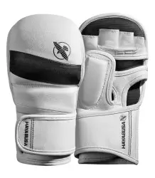 Rękawice MMA hybrydowe 7oz, Dual‑X system, pianka, Hayabusa T3 White