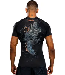 Venum Rashguard Krótki Rękaw Short Sleeve Thunder Dragon Black/Grey/Copper