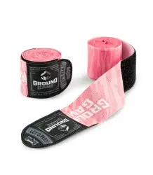 Ground Game Bandaże Bokserskie Owijki Prime Pink 4m