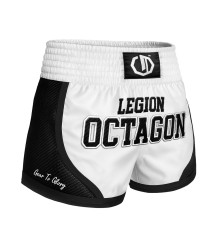 Octagon Spodenki Kickboxing/Muay Thai Legion Kevlar PREMIUM White