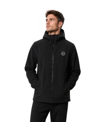 Kurtka Męska Softshell Vortex Czarna Wiatroodporna Sportowa Wodoodporna Kaptur WarHouse