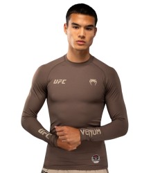 UFC Venum Rashguard Długi Rękaw Long Sleeve Authentic Fight Week Unity Brown