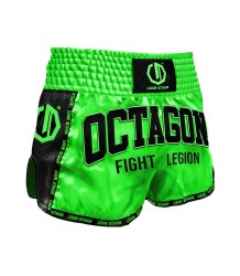 Octagon Spodenki Kickboxing/Muay Thai Fight Legion PREMIUM Neon Green